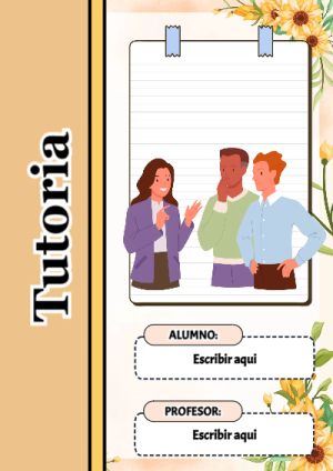 Portada de TUTORIA para cuaderno en tamaño A4 - ideal para cuadernos de espiral