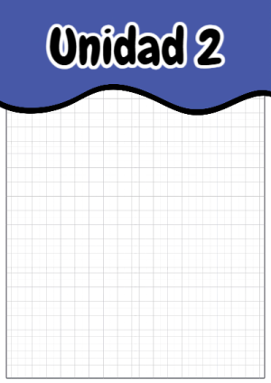 Portada de Unidad 2 para cuaderno con estilo creativo - ideal para el nuevo año escolar