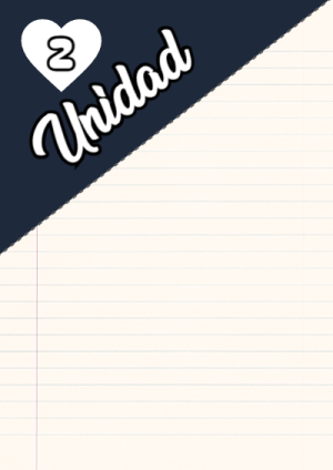 Portada de Unidad 2 para cuaderno personalizada para imprimir - formato digital listo para usar
