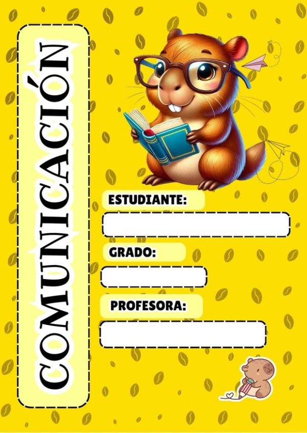 Portadas escolares de Capibara para imprimir