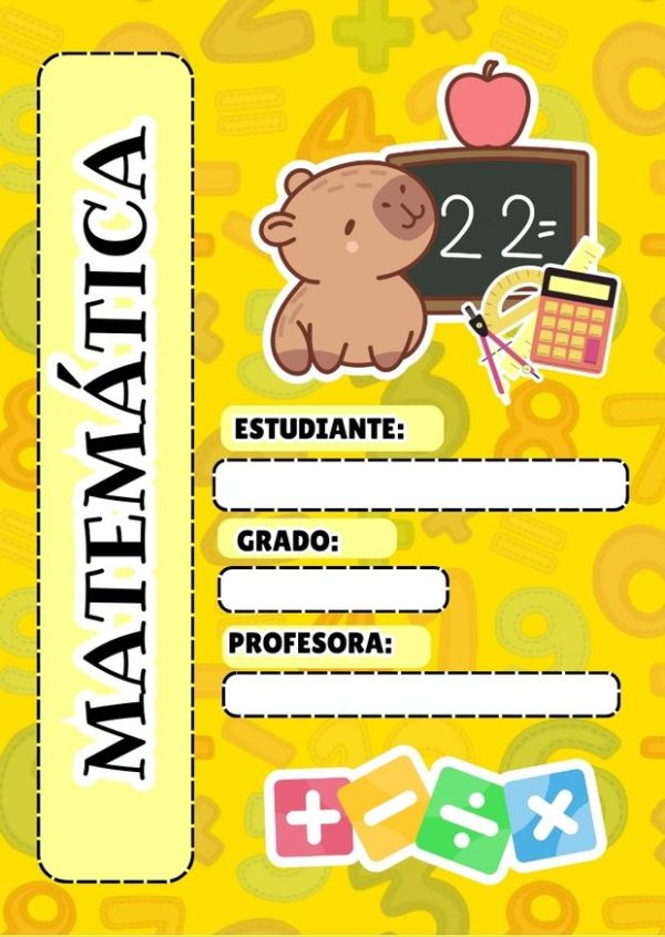 Portada decorativa de Capibara para cuaderno