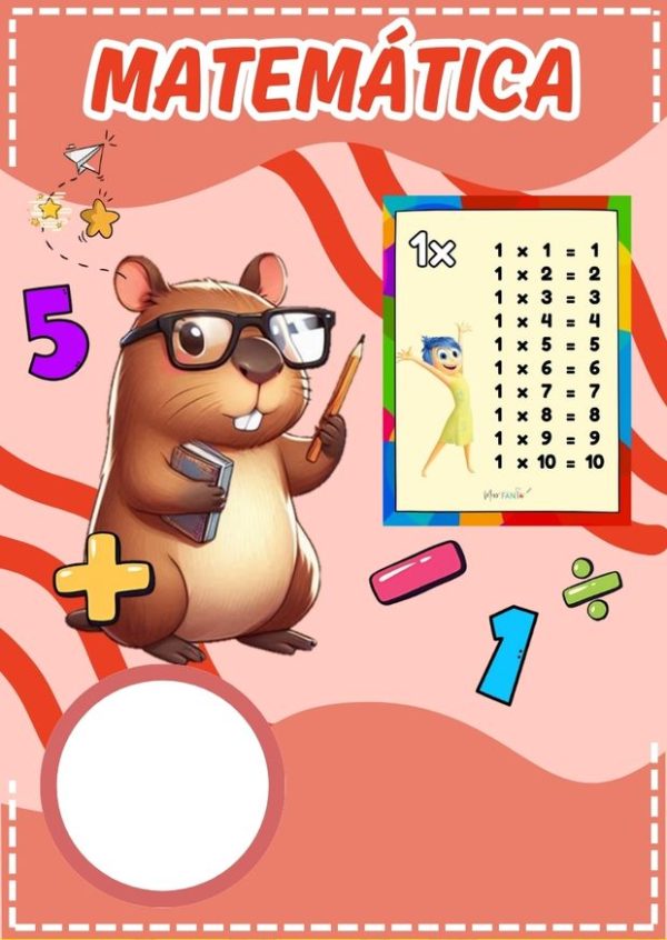 Portada de cuaderno Capibara para imprimir gratis