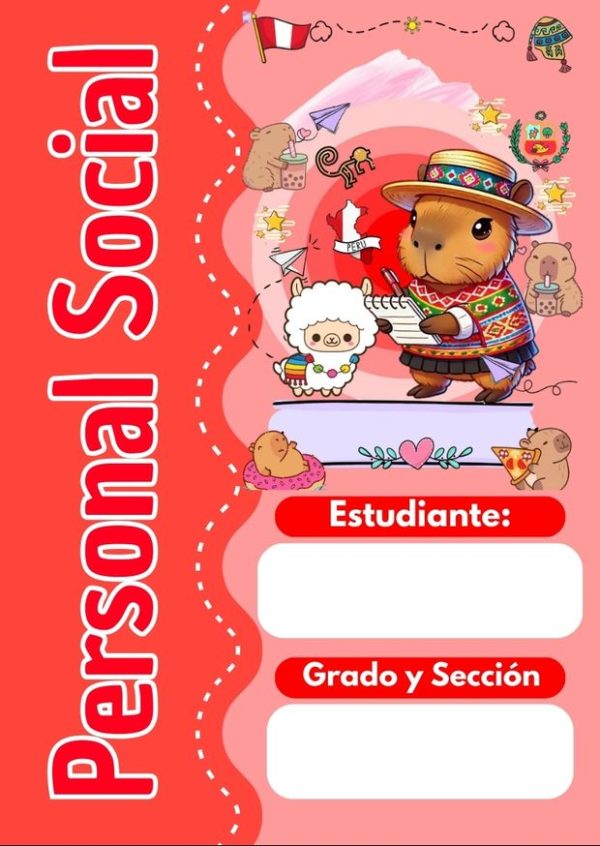 Portada de Capibara para cuaderno de clases