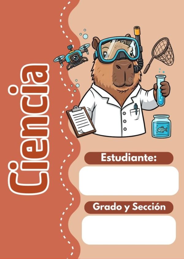 Portada bonita de Capibara para cuaderno