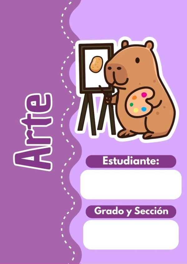 Portada de Capibara para cuaderno escolar