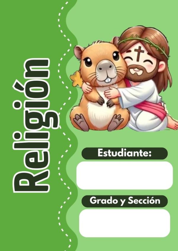 Portada de cuaderno de Capibara para niños