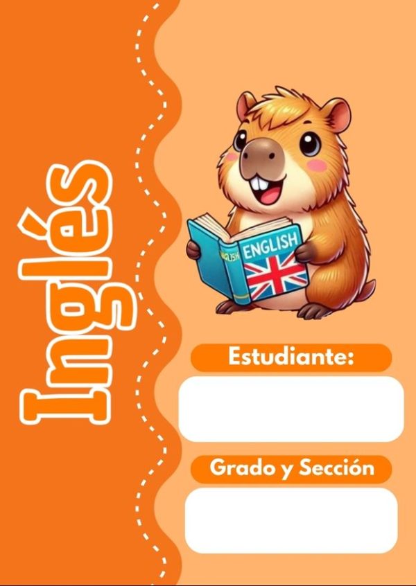 Portada escolar de Capibara para cuadernos