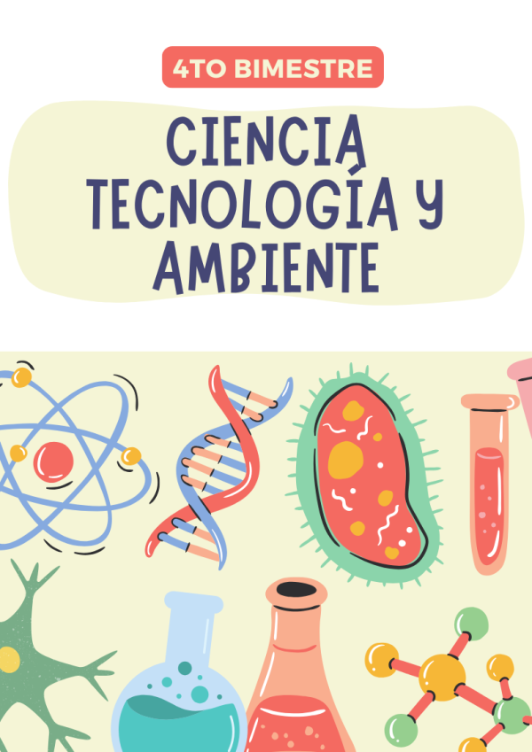 Portada de Cuarto 4to Bimestre de Ciencias y tecnologia