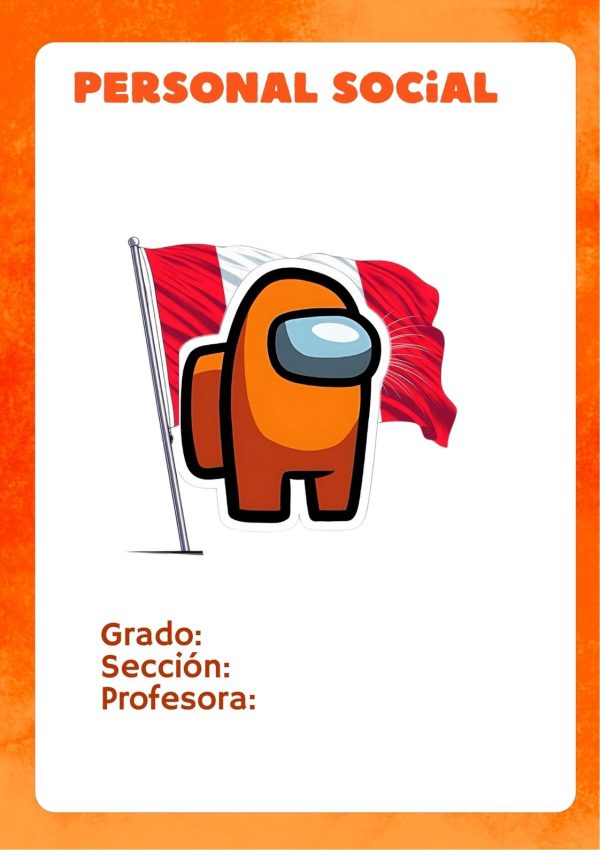 Portada de cuaderno temática Among Us para imprimir