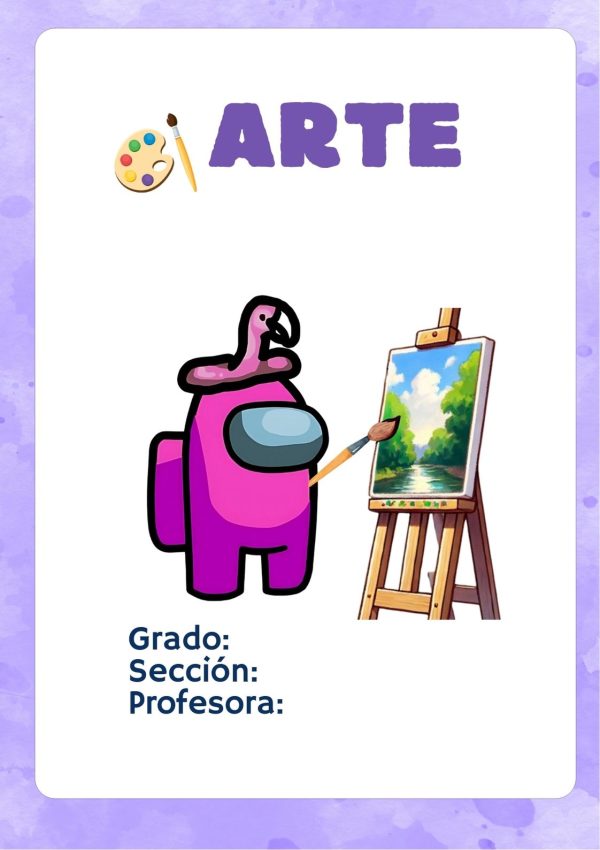 Portada bonita de Among Us para cuaderno