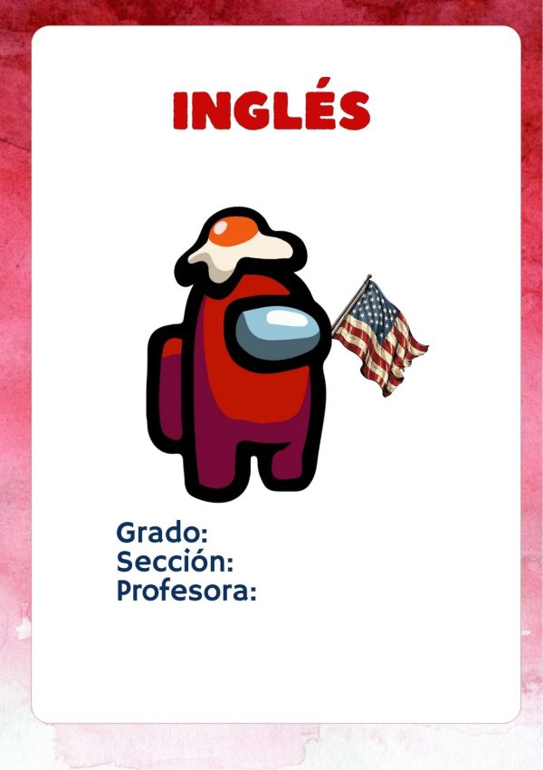 Portada de Among Us para cuaderno escolar