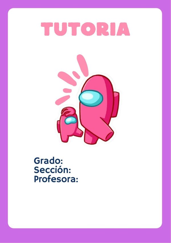 Portada de cuaderno de Among Us para imprimir