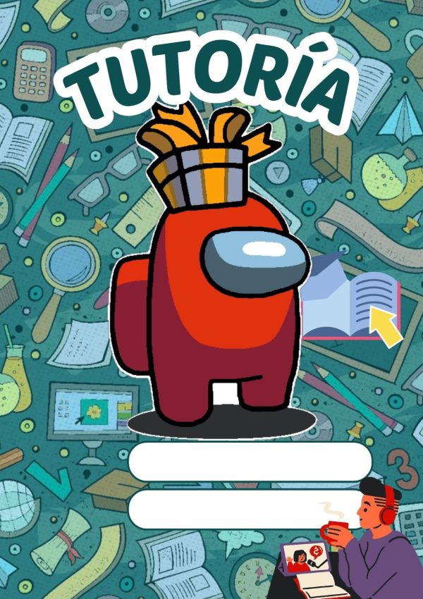 Portada de cuaderno de Among Us lista para imprimir