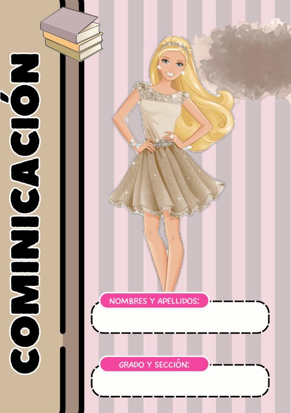 Portada decorativa de Barbie para cuaderno