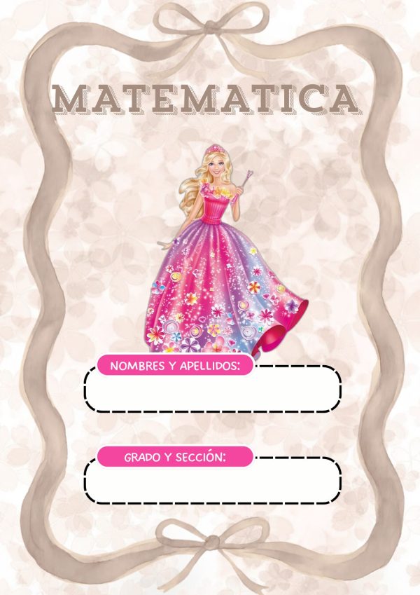 Portada de cuaderno Barbie para imprimir gratis