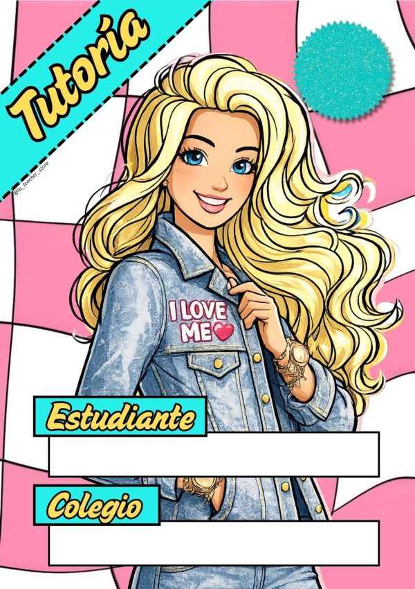 Portada de cuaderno de Barbie para niños