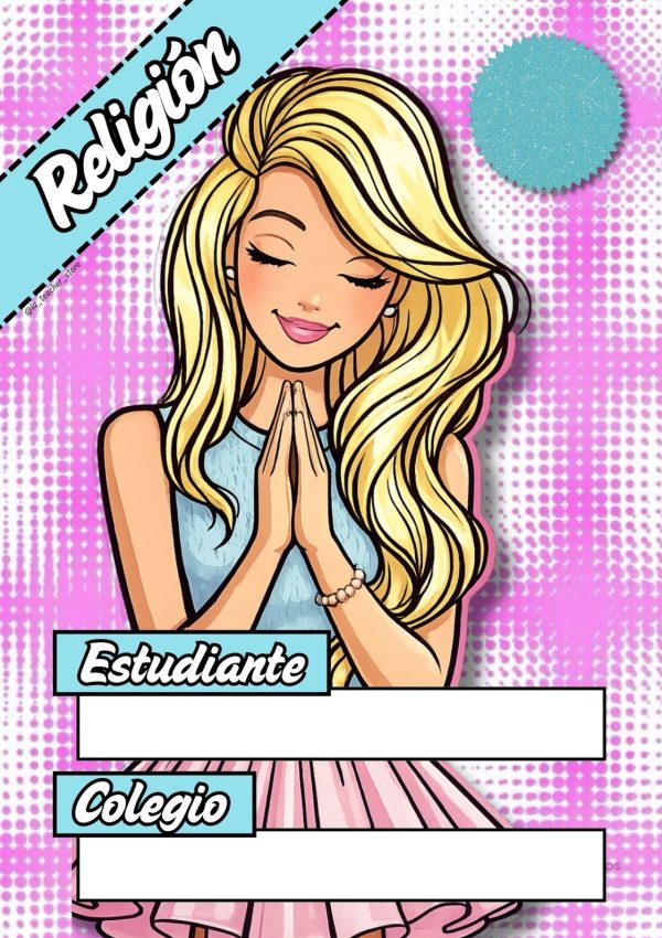 Portada de Barbie para cuaderno de clases