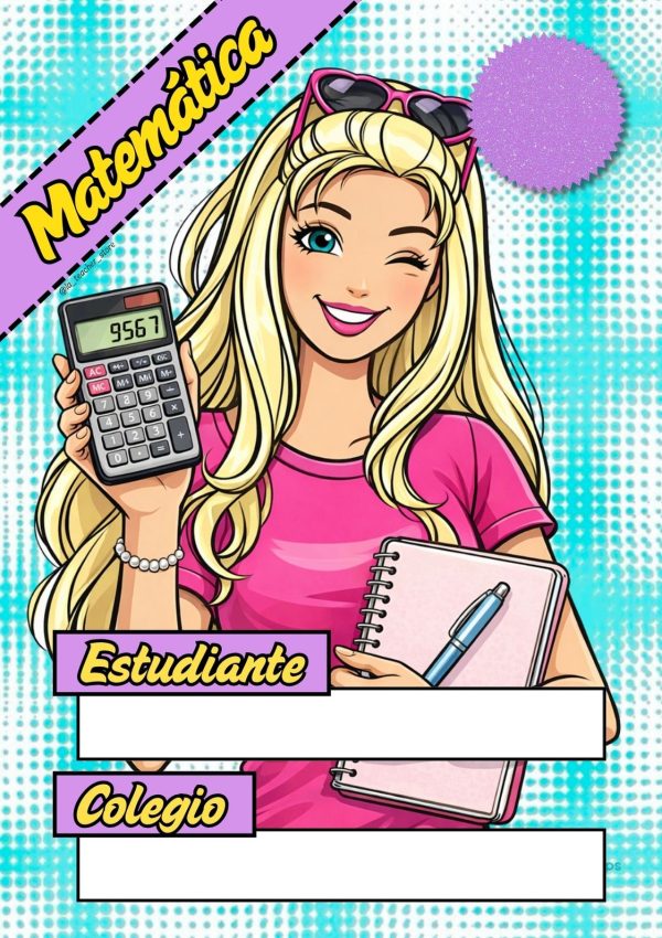 Portada de Barbie para cuadernos escolares