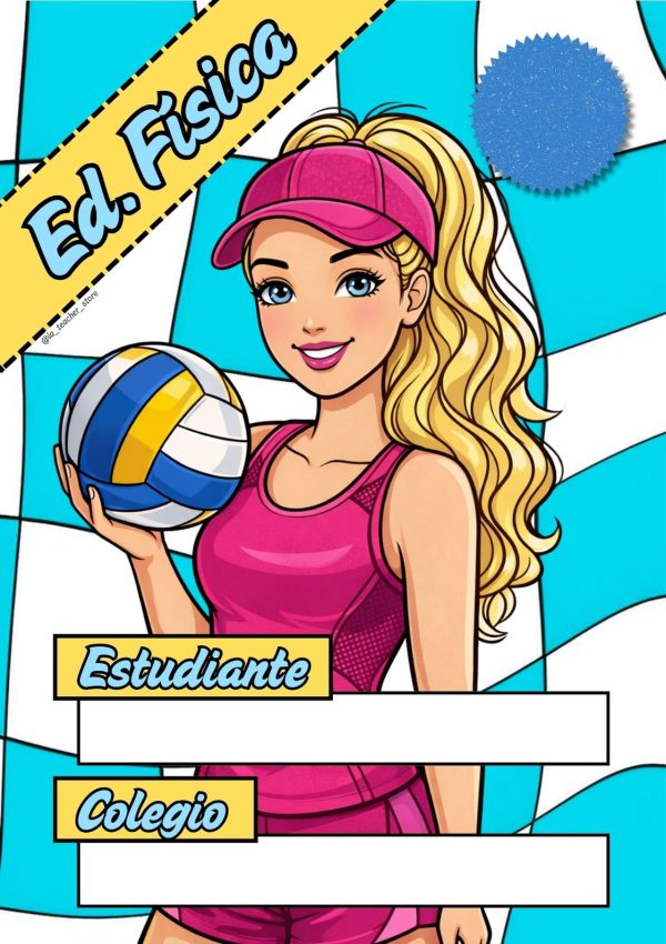 Portada creativa de Barbie para cuaderno