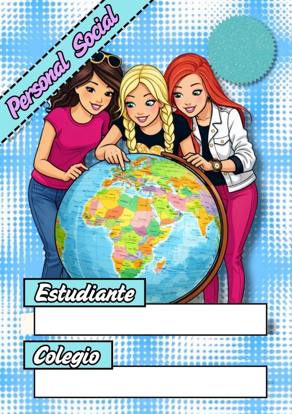 Portada de Barbie para cuaderno de primaria
