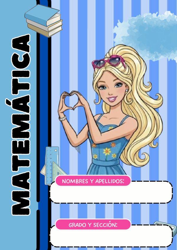Portada de Barbie para cuadernos de primaria