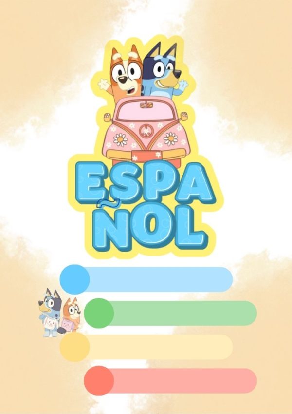 Portada de cuaderno de bluey lista para imprimir