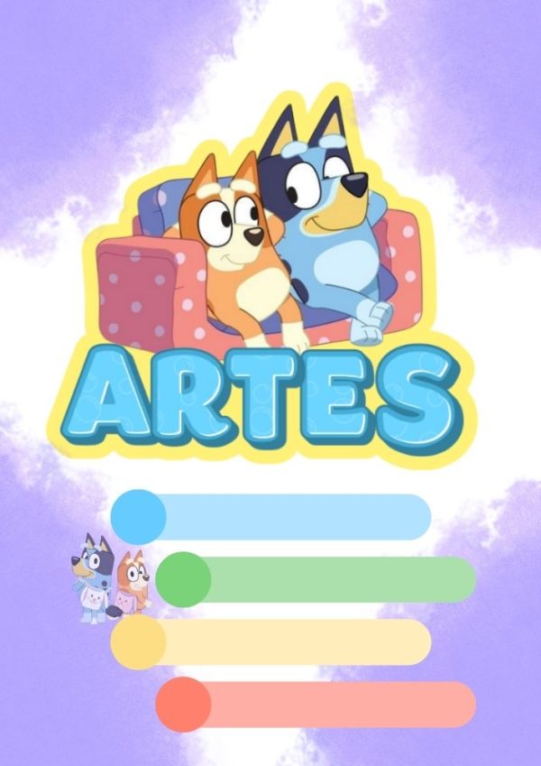 Portada de cuaderno bluey para imprimir gratis