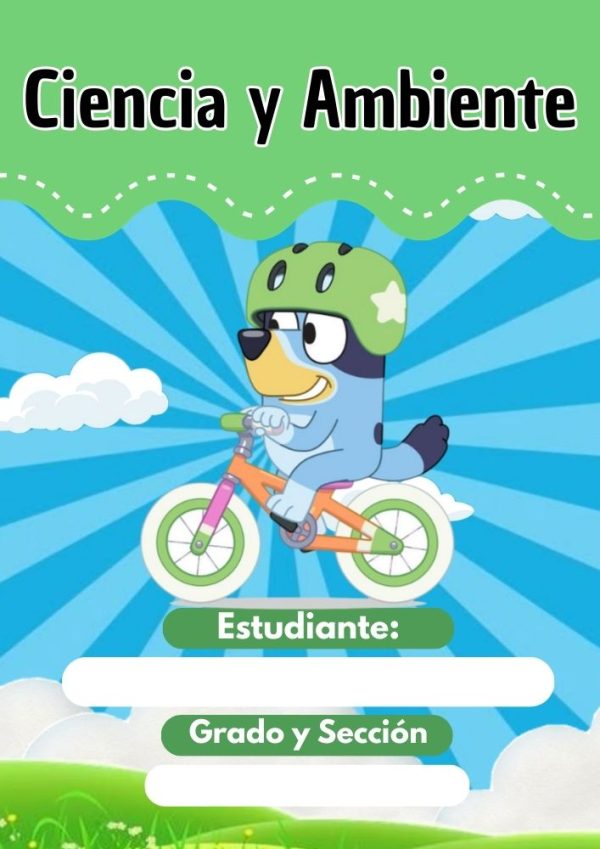 Portada bonita de bluey para cuaderno