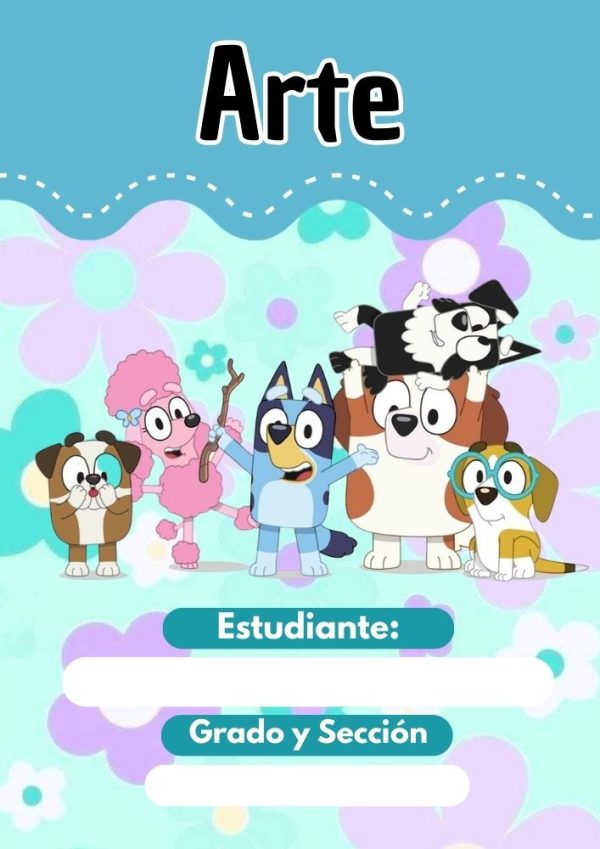 Portadas de bluey para cuadernos de primaria