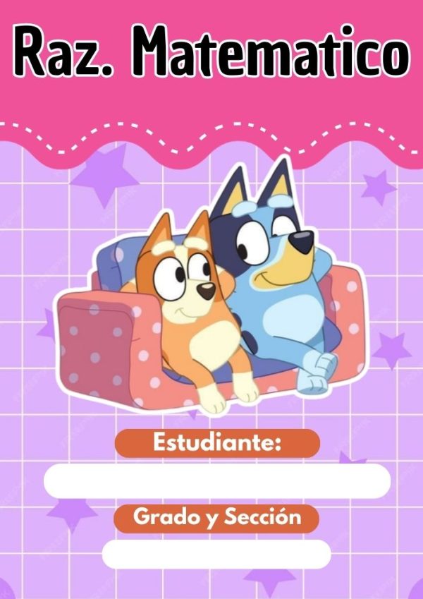 Portada escolar de bluey para cuadernos