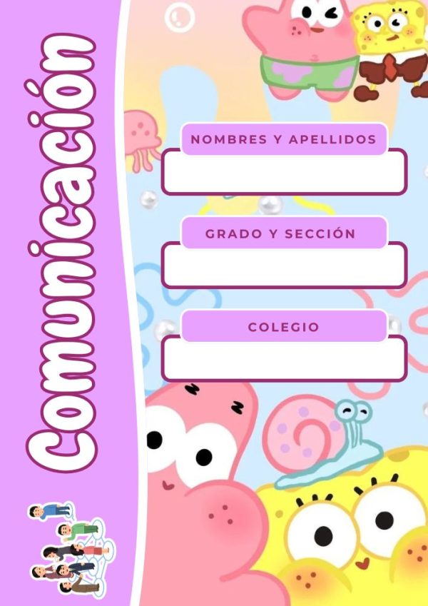 Portada de cuaderno de Bob Esponja para imprimir