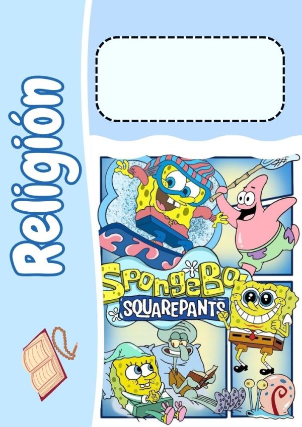 Portada de Bob Esponja para cuadernos escolares