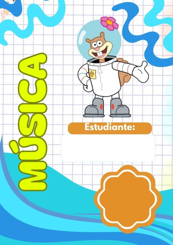Portada de cuaderno Bob Esponja para imprimir gratis