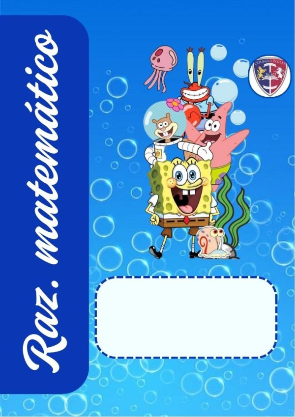 Portadas escolares de Bob Esponja para imprimir