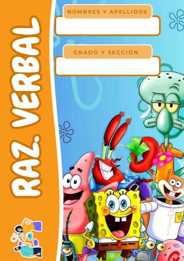 Portada de Bob Esponja para cuadernos de primaria