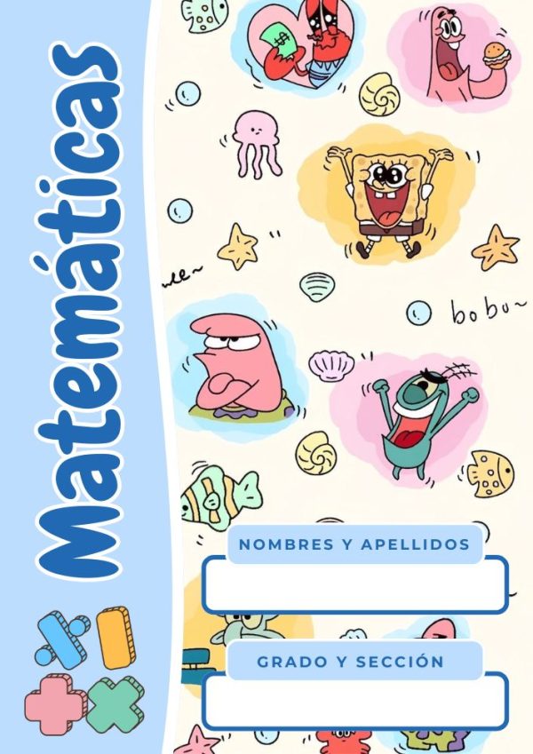 Portadas de Bob Esponja para imprimir en A4