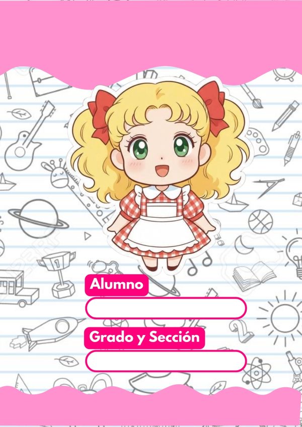 Portada escolar de Candy Candy para cuadernos