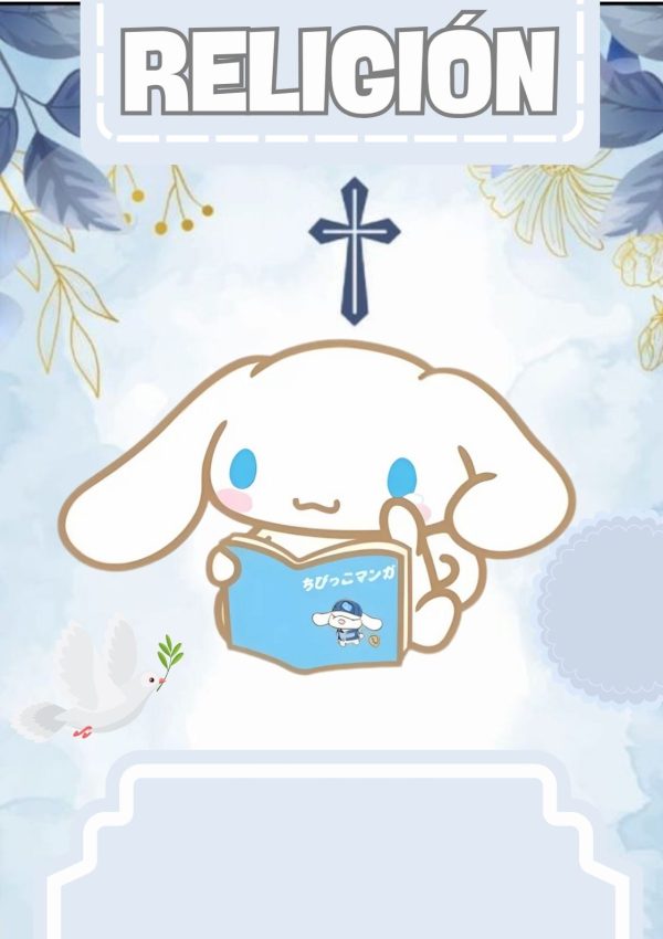 Portada de cuaderno de Cinnamoroll para imprimir