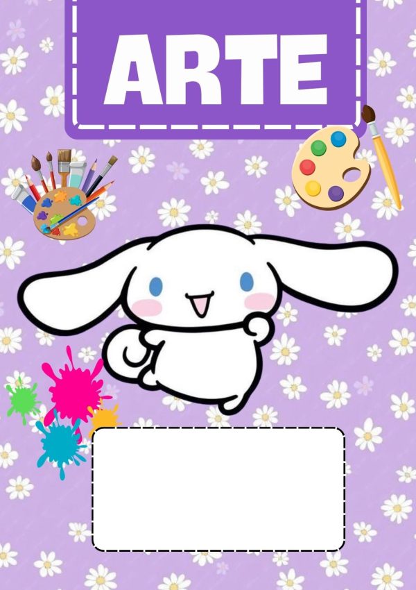Portada de cuaderno temática Cinnamoroll para imprimir