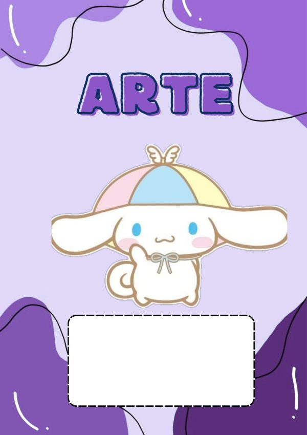 Portada de Cinnamoroll para cuadernos escolares