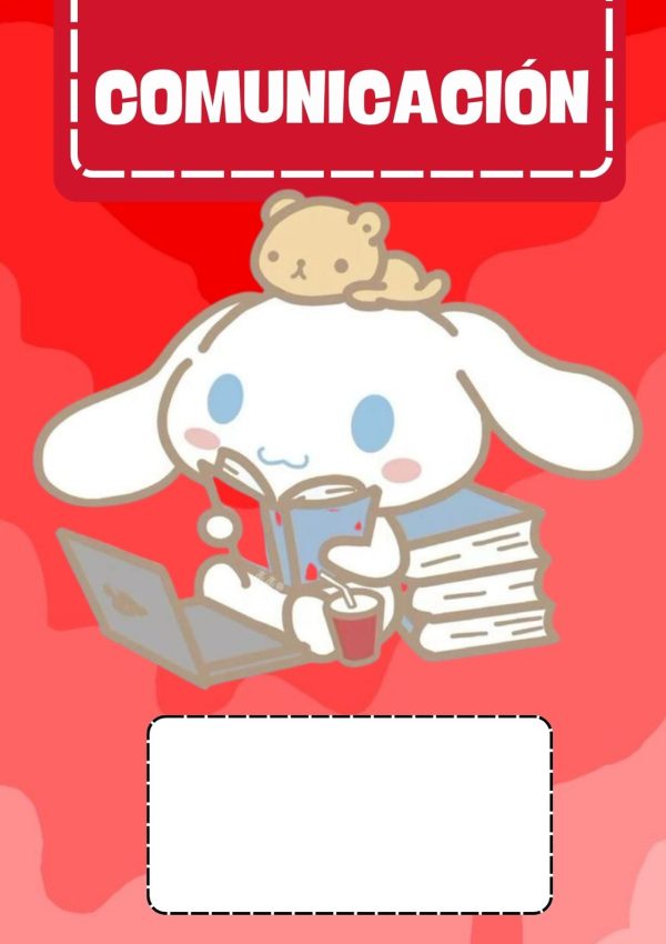 Portada escolar de Cinnamoroll para cuadernos
