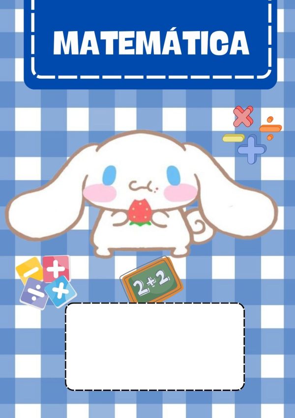 Portada de Cinnamoroll para cuaderno escolar