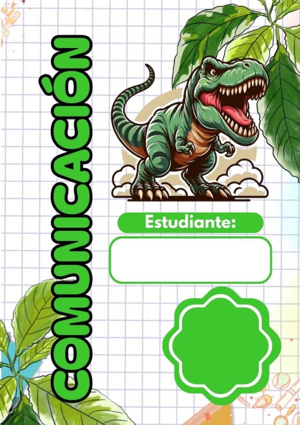 Portada de cuaderno de Dinosaurios para imprimir
