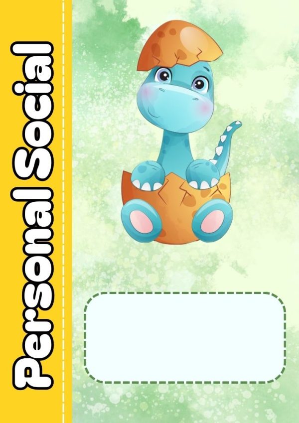 Portada de Dinosaurios para cuaderno de clases
