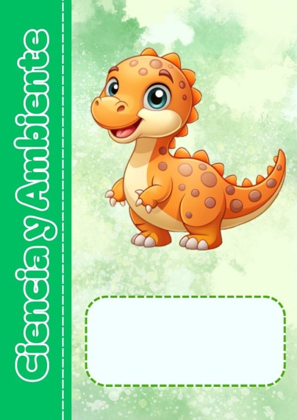 Portada de cuaderno temática Dinosaurios para imprimir