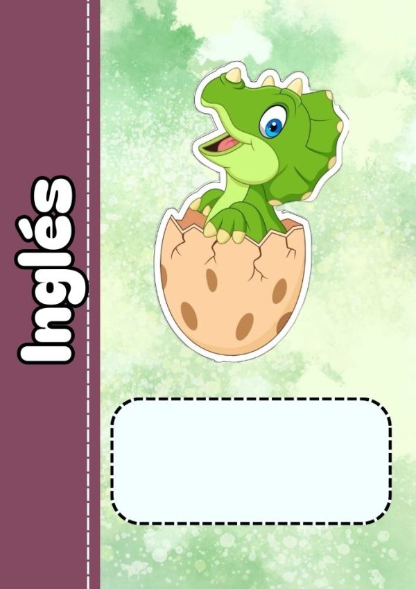 Portada de Dinosaurios para cuadernos escolares