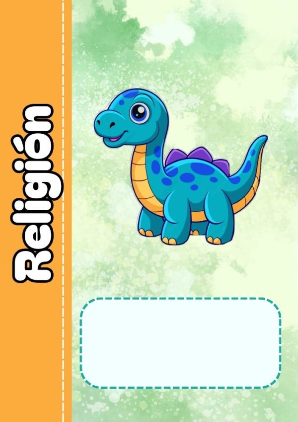 Portada creativa de Dinosaurios para cuaderno