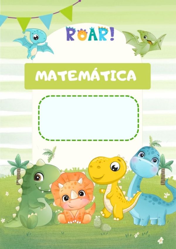 Portada de cuaderno Dinosaurios para imprimir gratis