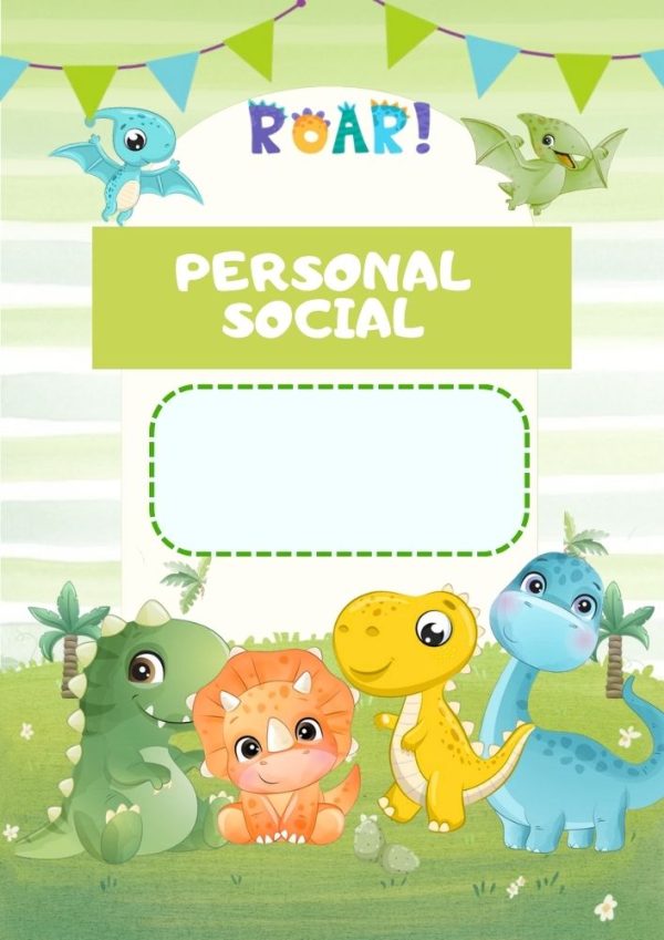 Portada decorativa de Dinosaurios para cuaderno