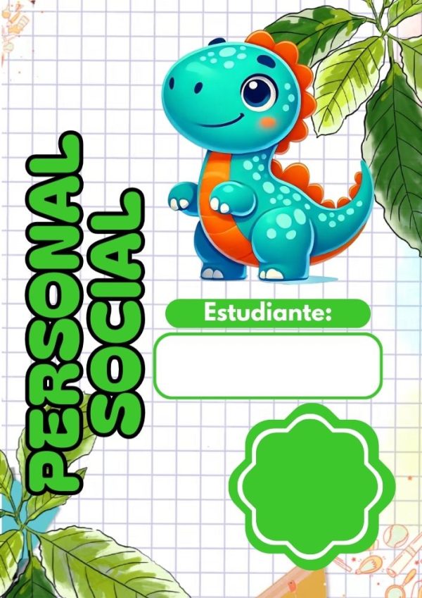 Portada de Dinosaurios para cuadernos de primaria